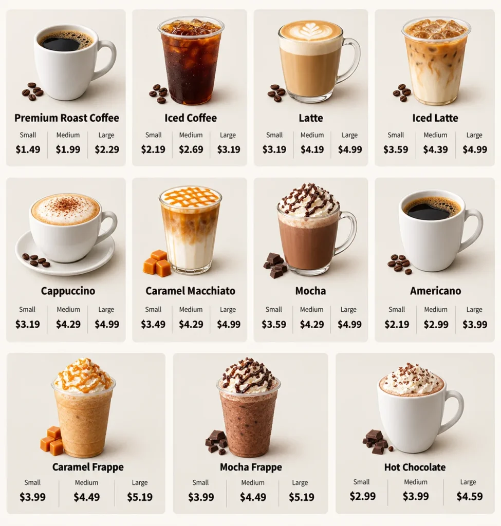 McCafe coffee prices